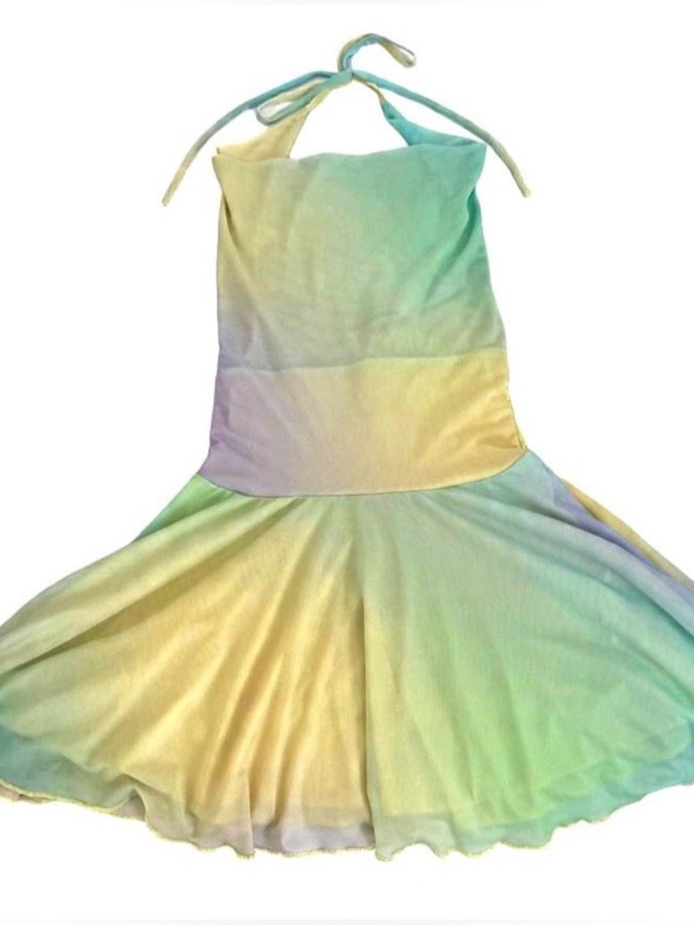 Pastel ombré halter mini dress